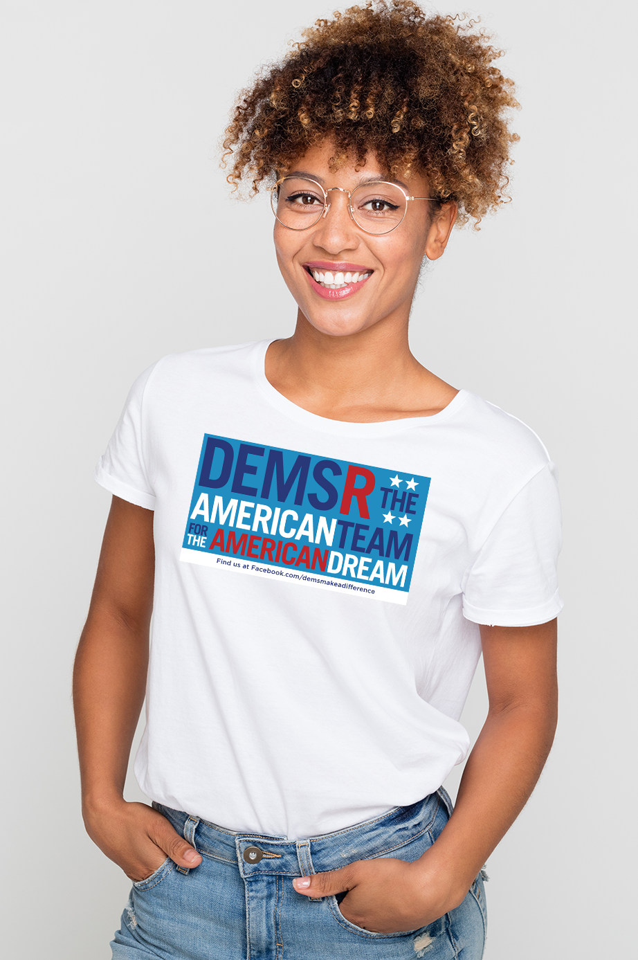 DEMS The American Team White Tees